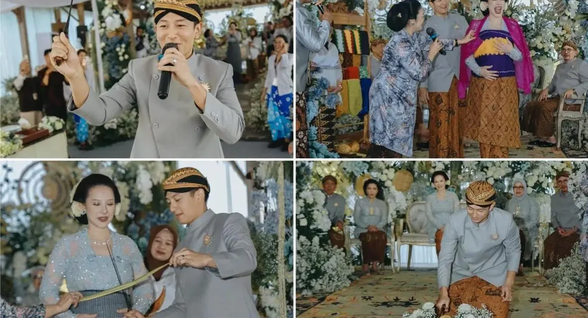 Intimate Banget! Mitoni 7 Bulan Kehamilan Istri Rio Haryanto